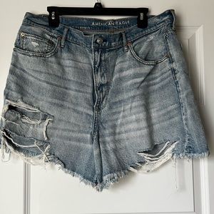 AEO Distressed 90s Highest Rise Boyfriend Shorts